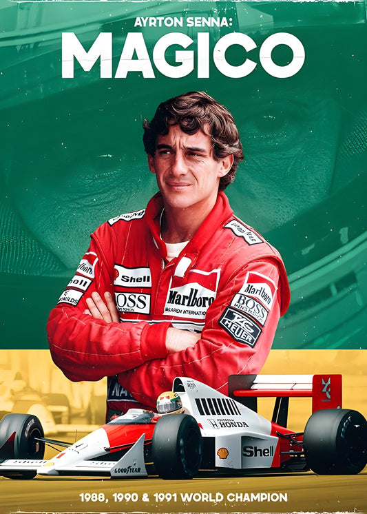 AYRTON SENNA:MAGICO | VISION F1 #008 | FORMULA 1 POSTERS