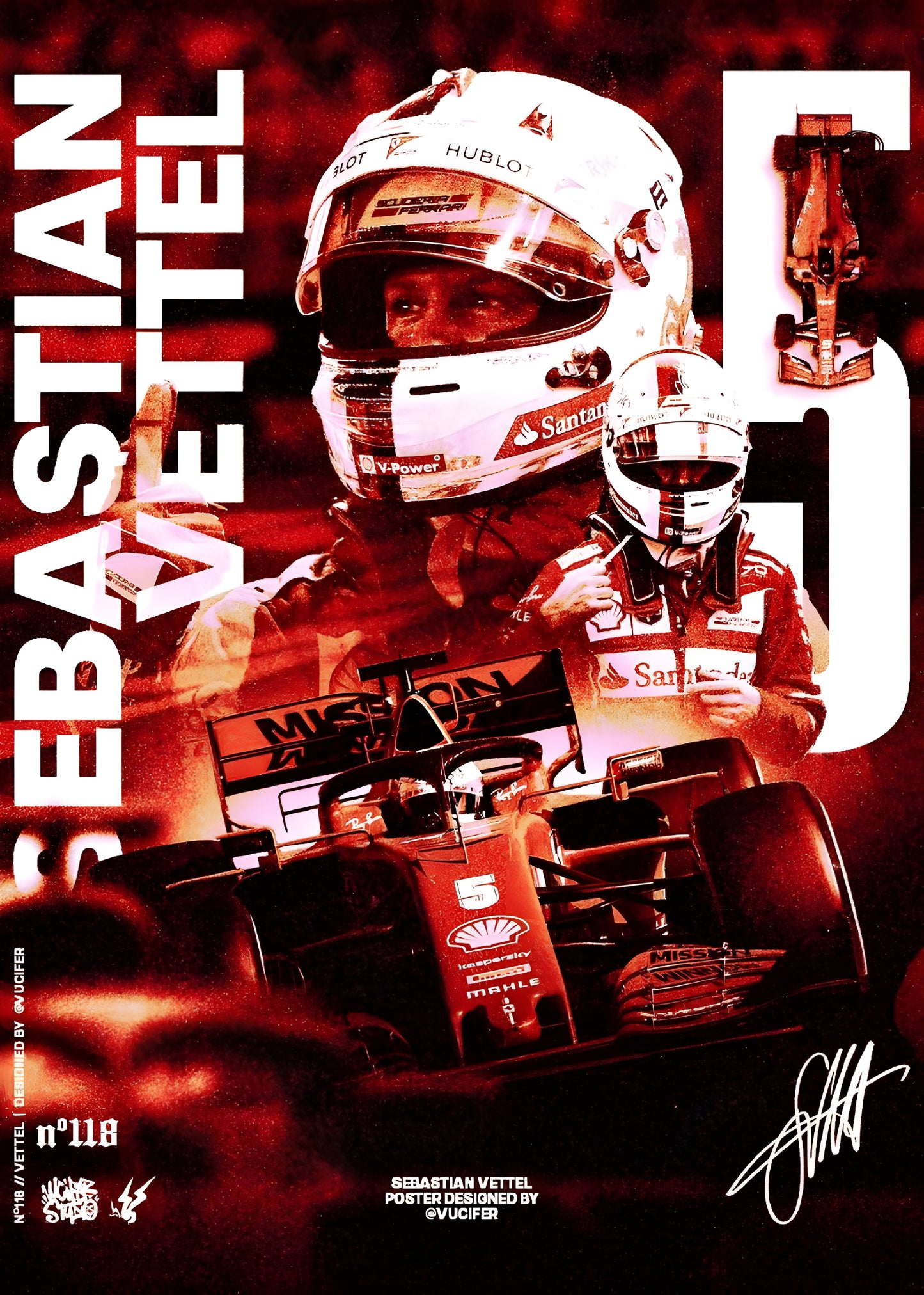 SEBASTIAN VETTEL | VISION F1 #027 | FORMULA 1 POSTERS