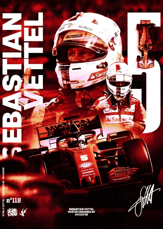 SEBASTIAN VETTEL | VISION F1 #027 | FORMULA 1 POSTERS