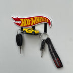 Hot Wheels Metal Key Holder with Car Stand – Premium Wall Mount Organizer