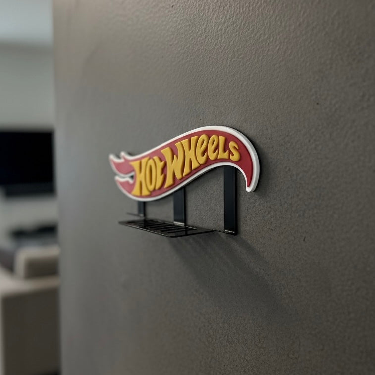 Hot Wheels Metal Key Holder with Car Stand – Premium Wall Mount Organizer