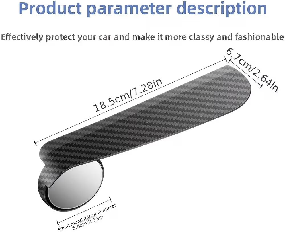 2-in-1 Side Mirror Rain Visor with Blind Spot Mirror