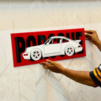 3D CAR POSTER PORSCHE