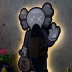 Exclusice Neon Mirror - KAWS Triple White - Smart RGB Neon LED Strip Lights with App & Remote - USB Powered