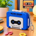 Key Chain for Retro Voice Recorder Device Gift Retro Sound Mini Voice Recorder Style,Cute Portable Audio Recording Device Key Chain for Bike Bag, Car and Bike (Random Colour) (Pack of 1)