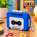 Key Chain for Retro Voice Recorder Device Gift Retro Sound Mini Voice Recorder Style,Cute Portable Audio Recording Device Key Chain for Bike Bag, Car and Bike (Random Colour) (Pack of 1)