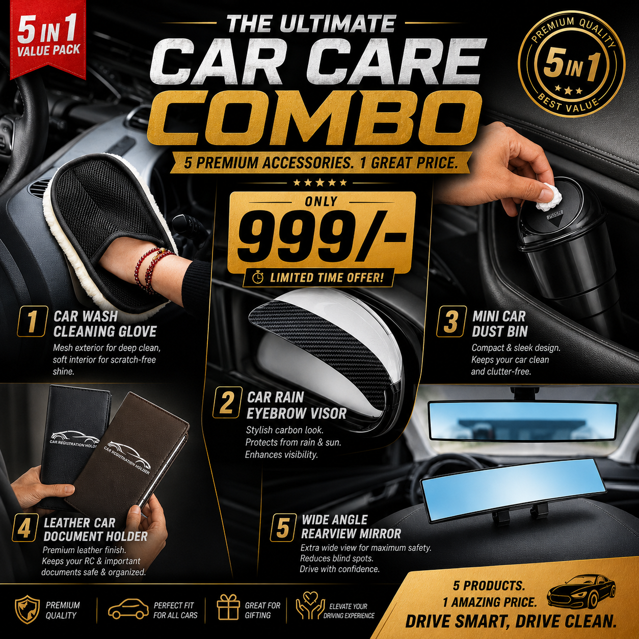 999 COMBO 5-IN-1 CAR CARE COMBO