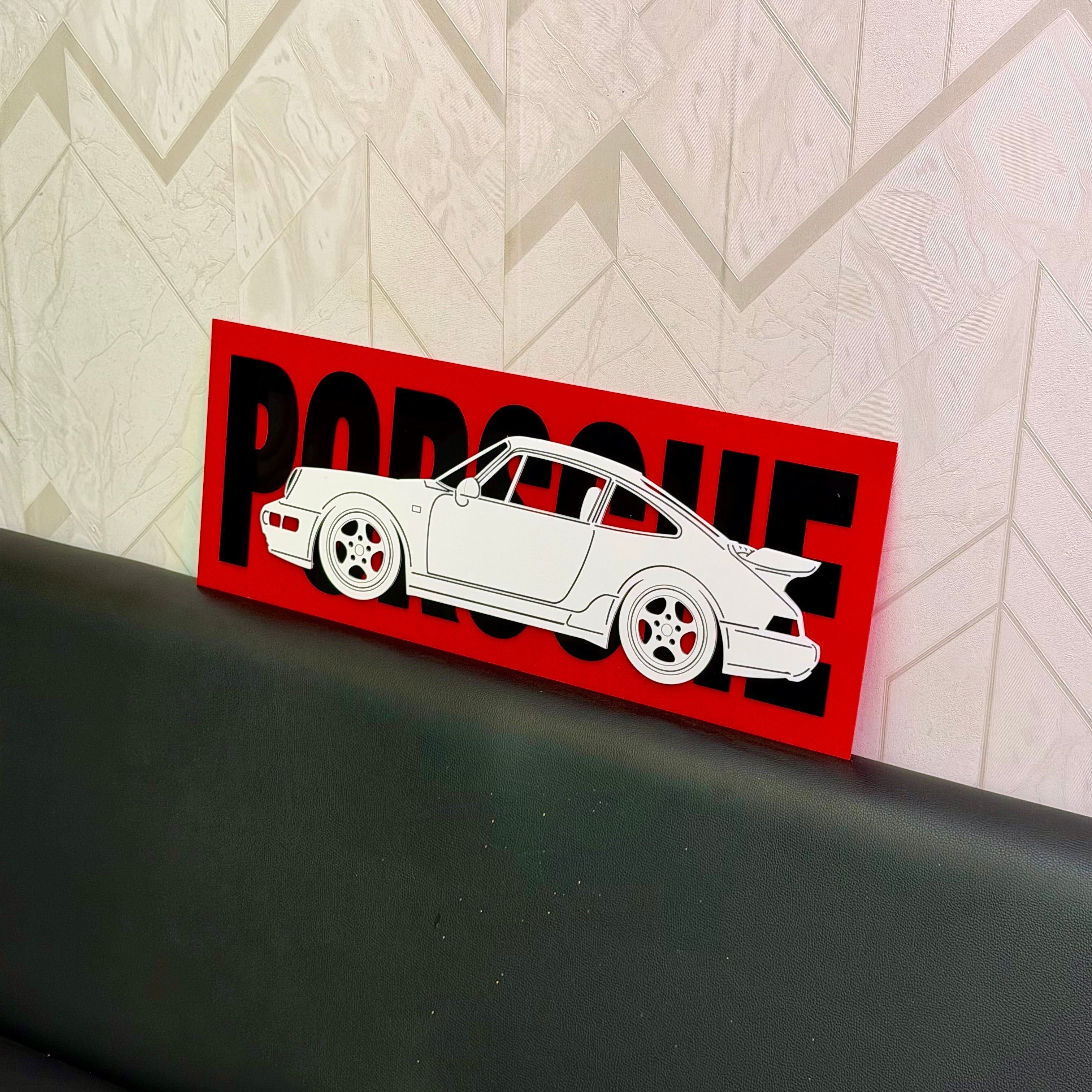 3D CAR POSTER PORSCHE