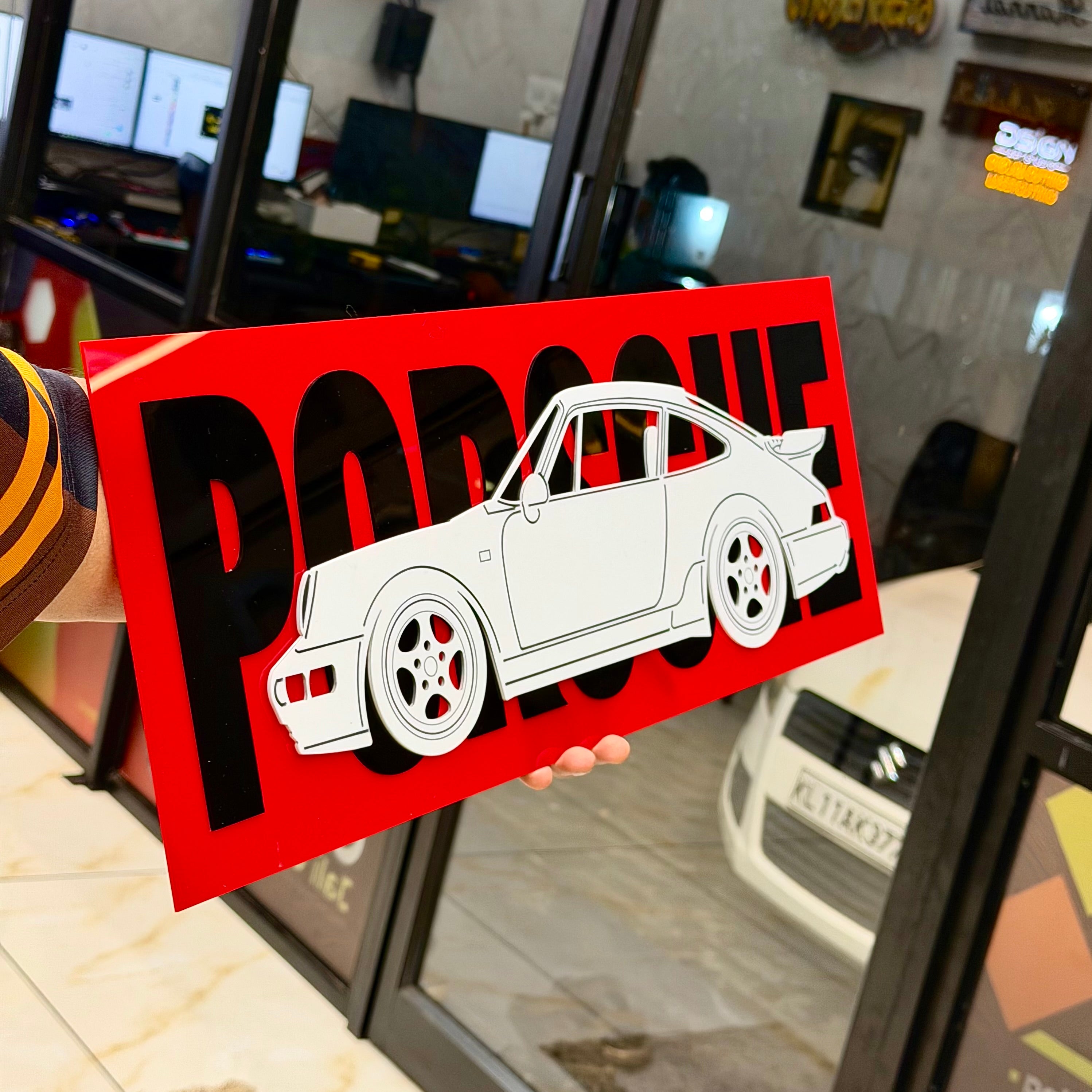 3D CAR POSTER PORSCHE