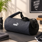 Duffel Bag for Gym & Travel – Compact Sports Bag, Black & Charcoal Grey
