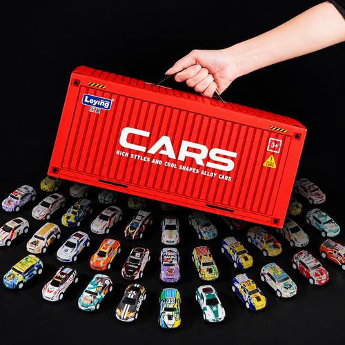 48 Alloy Pull-Back Cars Container Set