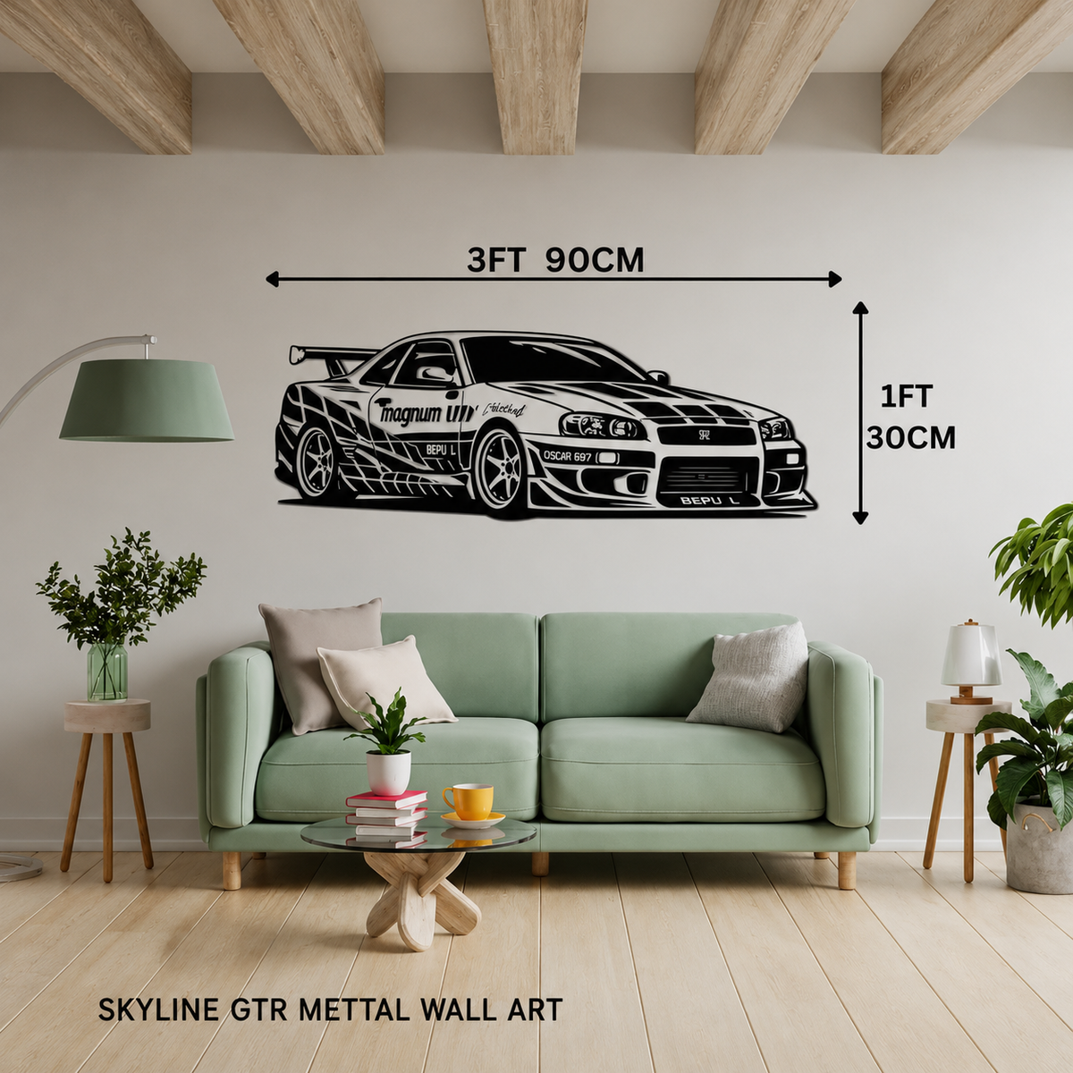 Skyline Metal Wall Art – 3FT