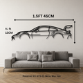 911 GT3 side layout Metal Wall Art – 3FT