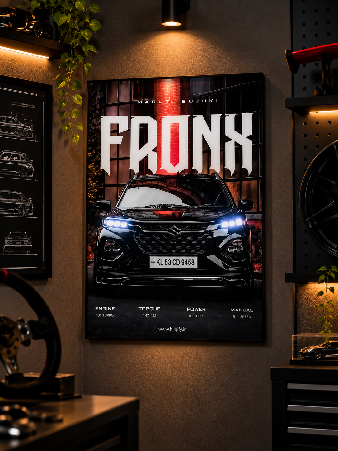 Customize Your Car/Bike Neon Poster