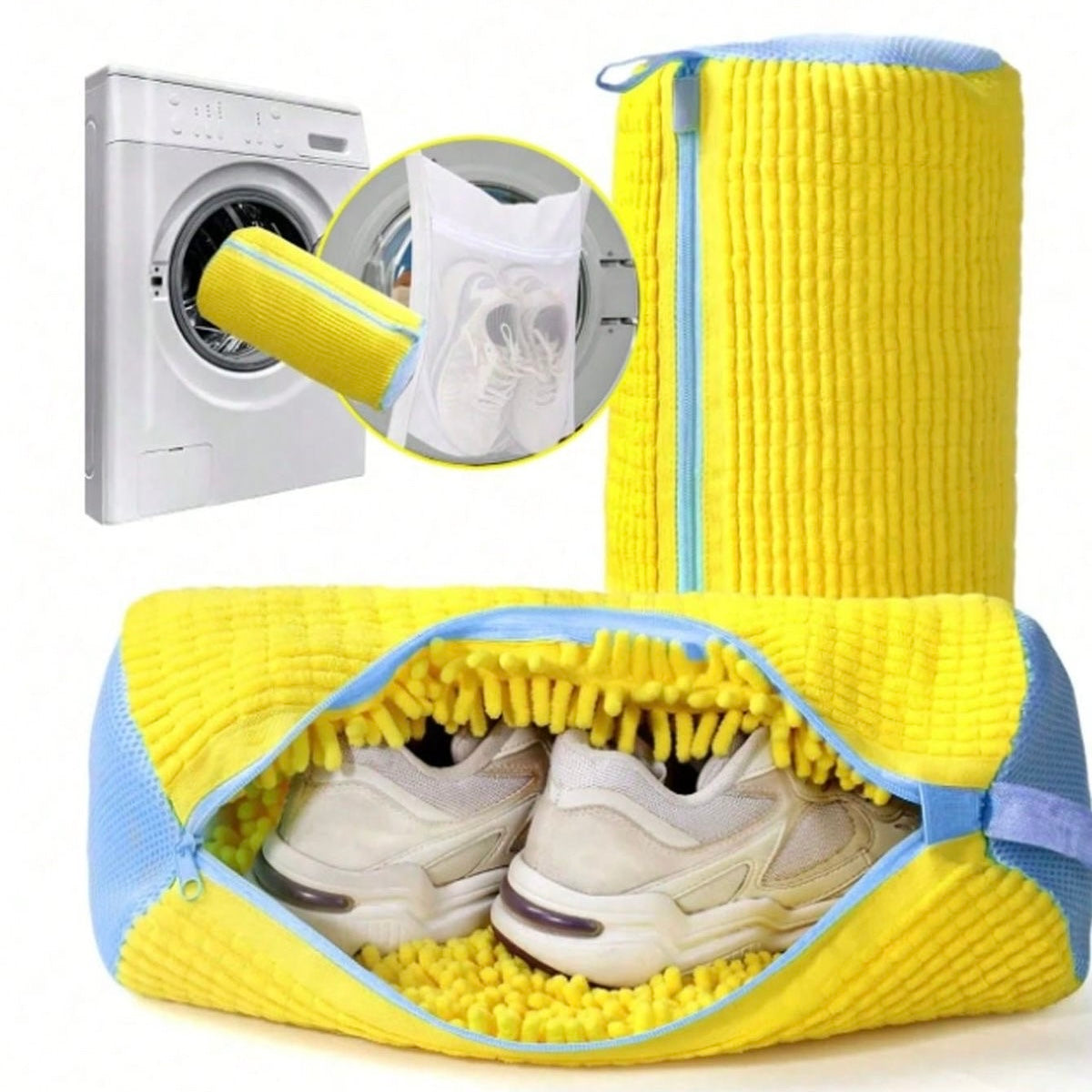 Shoe Washing Machine Bag Laundry Shoe Bag for Washer & Dryer, Reusable with Durable Zipper for Sneakers & Delicates 360° Deep Cleaning