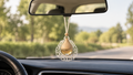 Premium Arabic Design Car Hanging Perfume Diffuser | 7cm Decorative Rear View Mirror Air Freshener with Wooden Cap & Hanging Rope