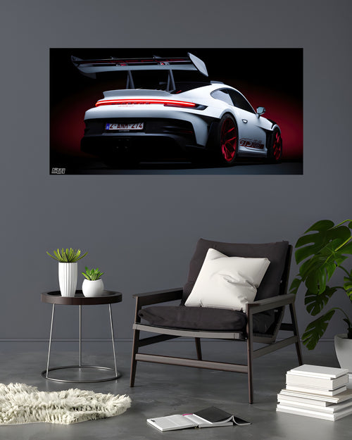911 GT3RS | LIGHTNING FRAMES 002 | 2X1 ft | NEON LED CAR POSTERS