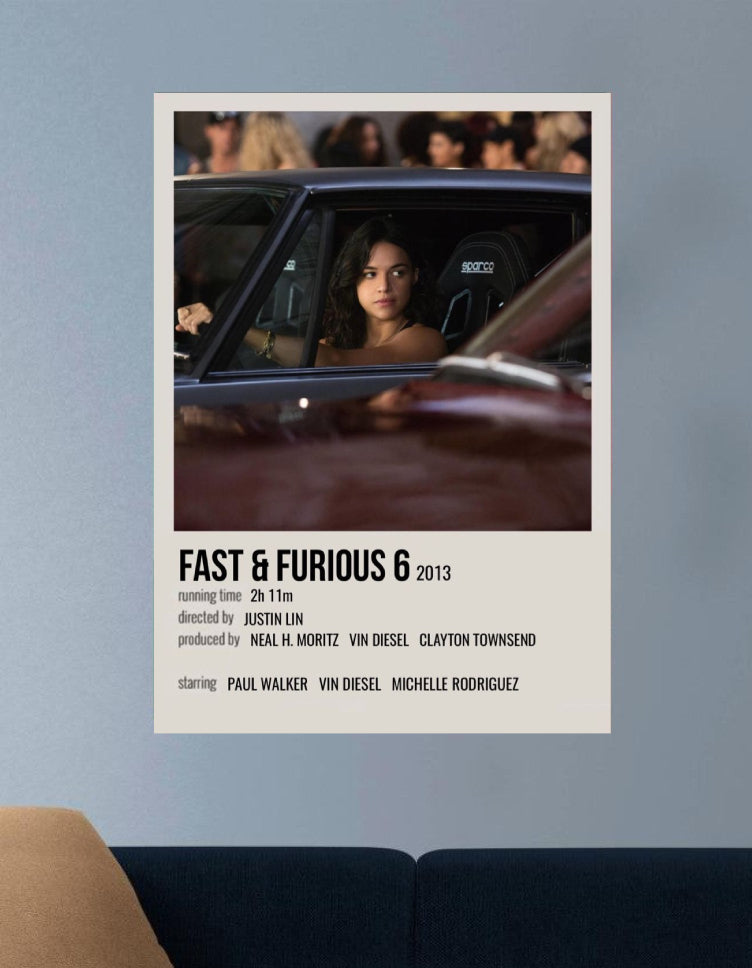 FAST AND FURIOUS 2013 | VISION PICTURES #107 | MOVIE SERIES POSTERS