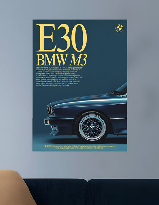 BMW E30 | VISION CARS #016 | CAR POSTERS