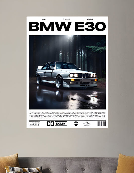BMW E30 | VISION CARS #030 | CAR POSTERS