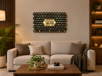 Premium Asmaul Husna Islamic Wall Art – Golden Arabic Calligraphy Frame | Acrylic & High-Density Multiwood | 30 × 18 Inches