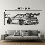 911 GT3 RS Metal Wall Art – 3FT