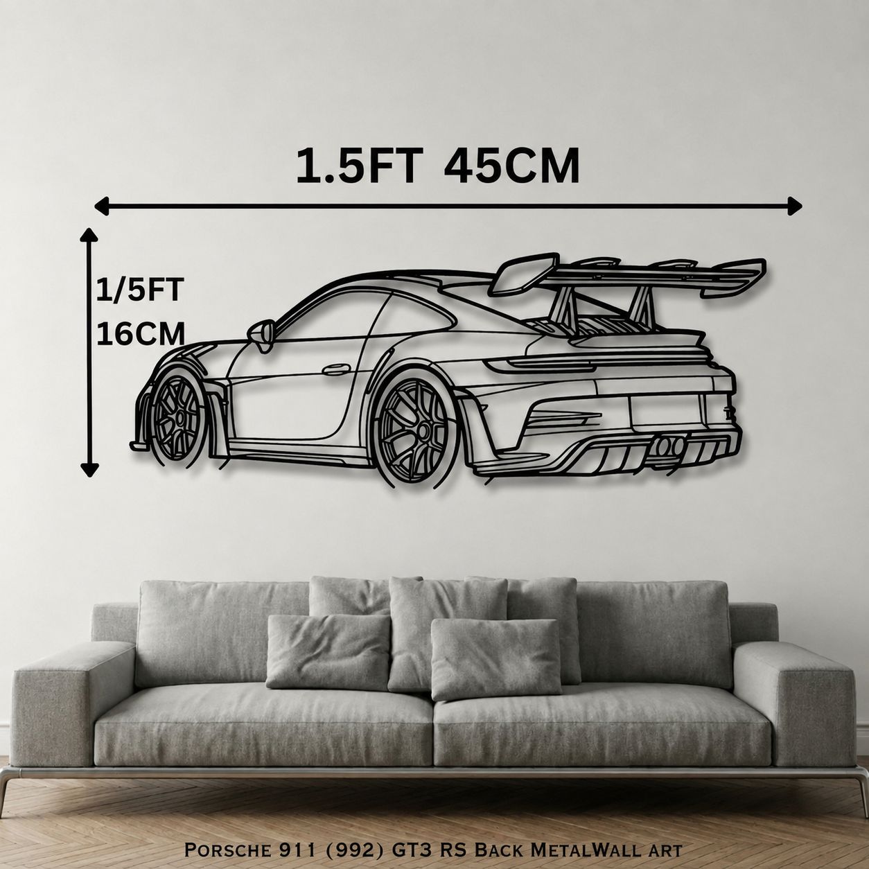 911 GT3 RS Metal Wall Art – 3FT