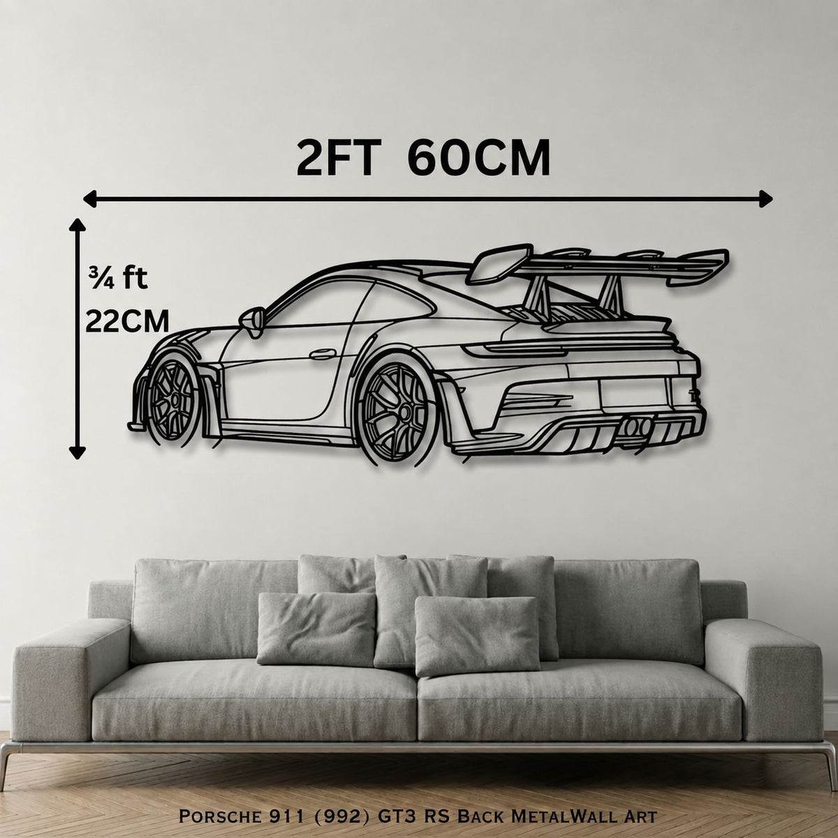 911 GT3 RS Metal Wall Art – 3FT