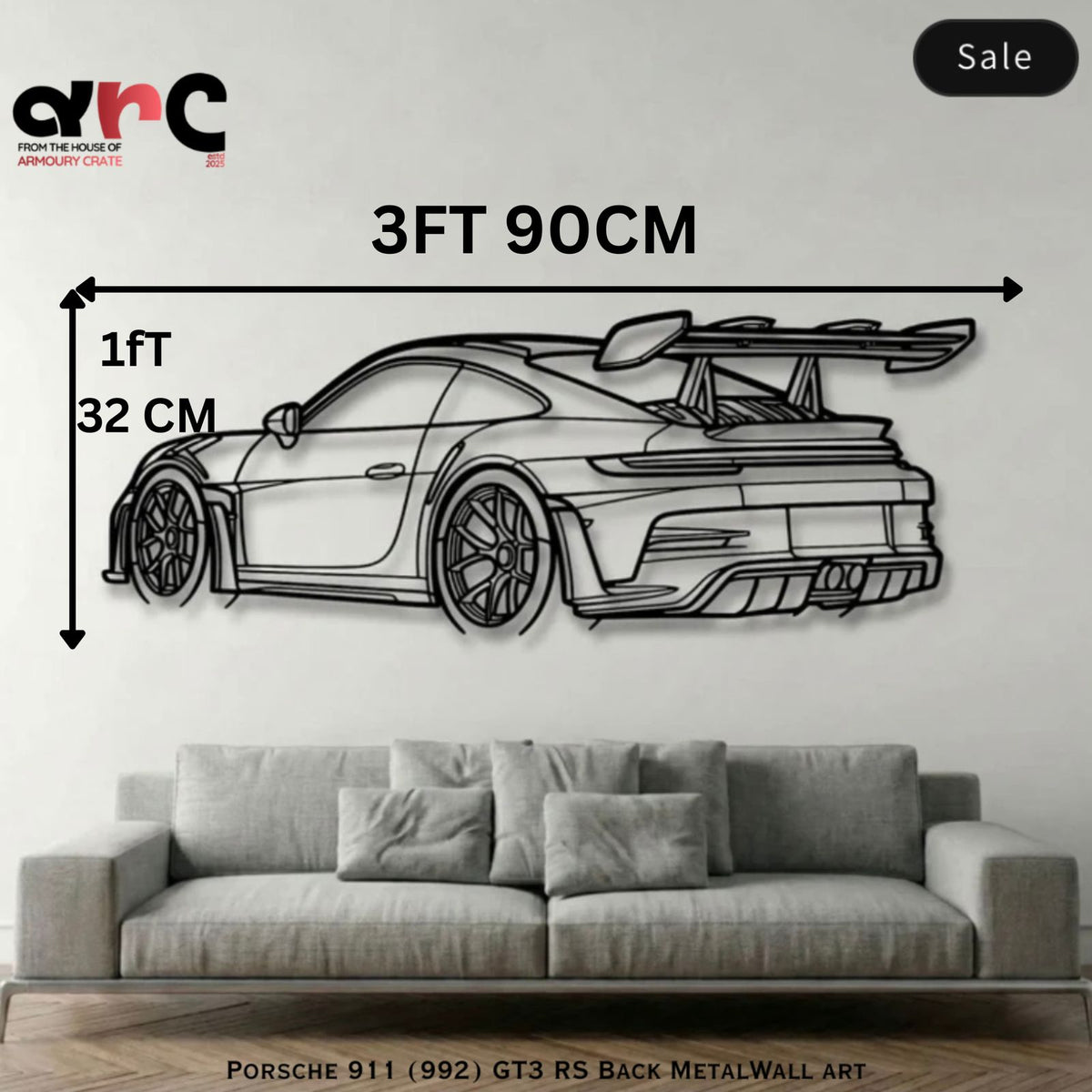 911 GT3 RS Metal Wall Art – 3FT