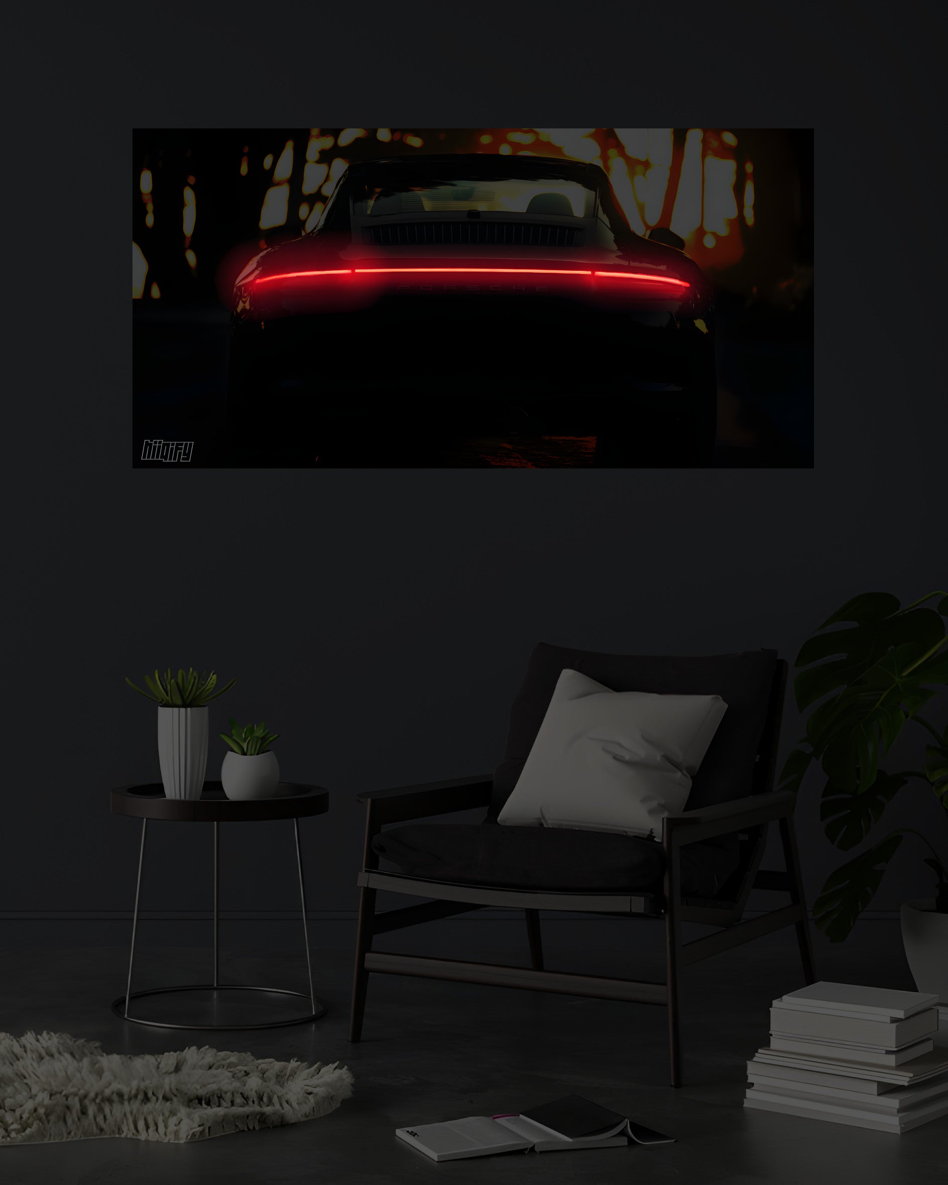 911 | LIGHTNING FRAMES 003 | 2X1 ft | NEON LED CAR POSTERS
