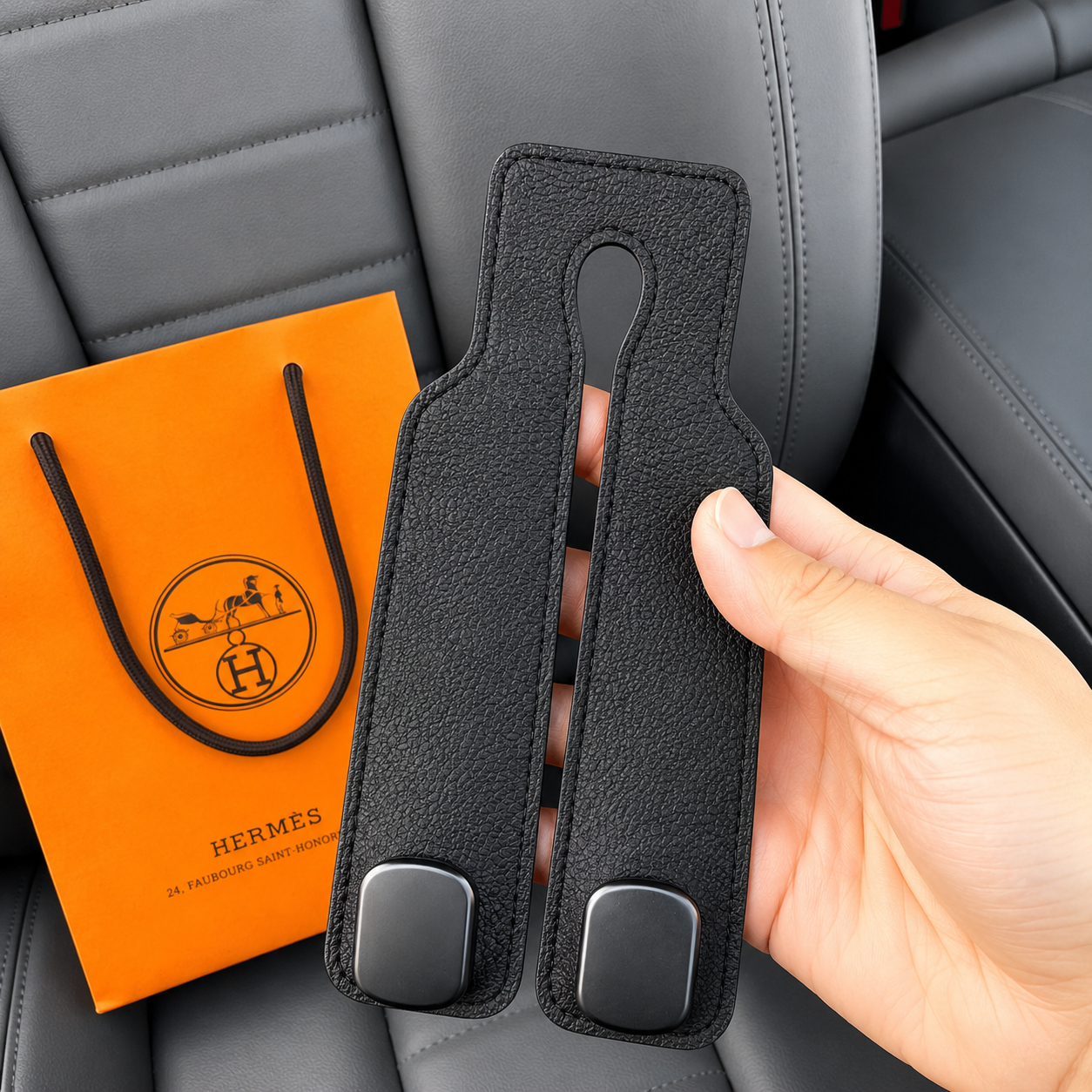 Car Seat Headrest Hooks - Double Hooks for Handbags, Grocery Bags, Bottles, Phones