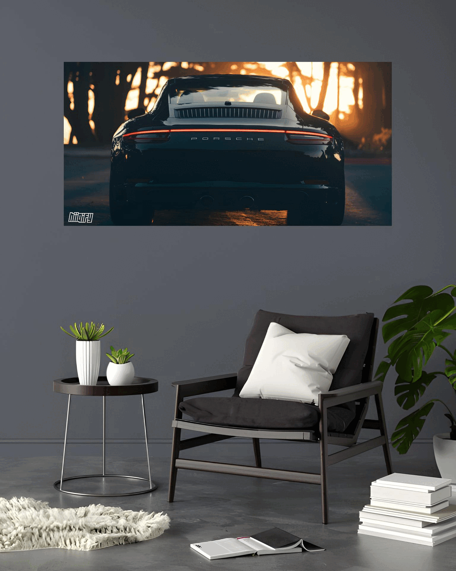 911 | LIGHTNING FRAMES 003 | 2X1 ft | NEON LED CAR POSTERS