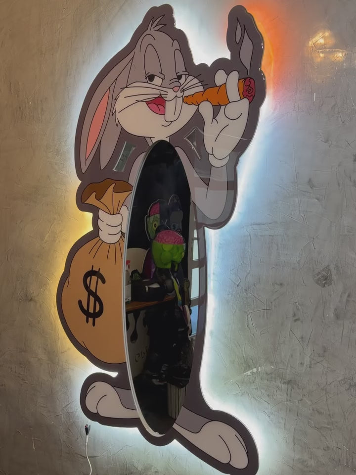 Exclusice Neon Mirror - Bunny Rich - Smart RGB Neon LED Strip Lights with App & Remote - USB Powered